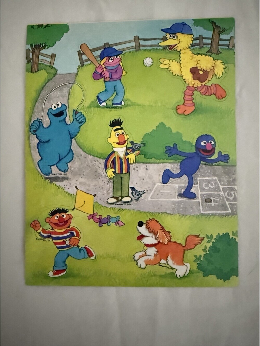 Vintage 1970s Sesame Street Peel & Stick Sticker Sheet Unused Muppets Inc